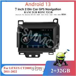 Fit For Lexus CT200H CT200 2011-2022 7in 2Din Car Stereo Radio Player GPS 2+32G