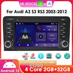 For Audi A3 S3 RS3 2003-2012 Car Stereo Radio Player 7'' GPS Navi BT RDS Carplay