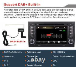 For Audi A4 S4 RS4 2 DIN HeadUnit Car CD SWC Stereo Radio GPS Sat Nav Bluetooth