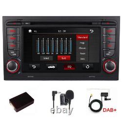 For Audi A4 S4 RS4 2 DIN HeadUnit Car CD SWC Stereo Radio GPS Sat Nav Bluetooth