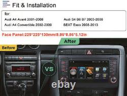 For Audi A4 S4 RS4 SEAT EXEO Sat Nav Android 13 Car Radio Stereo DAB+ Player GPS