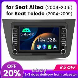 For Seat Altea Toledo CarPlay Car Stereo Radio Android 12 Player GPS Sat Nav 32G