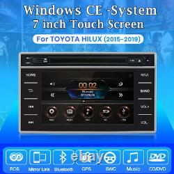 For Toyota Hilux 2015-2019 7 Car Radio Stereo GPS SAT NAV CD Player Bluetooth