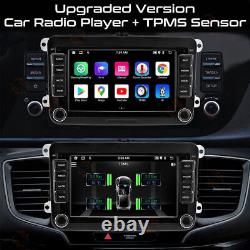 For VW GOLF MK5 MK6 7''Apple Carplay Car Stereo Radio Android 12 Player + TPMS