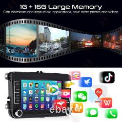 For VW GOLF MK5 MK6 7''Apple Carplay Car Stereo Radio Android 12 Player + TPMS