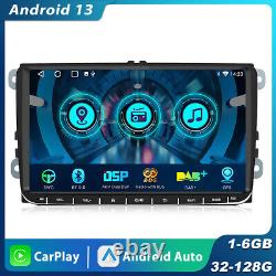 For VW GOLF MK5 MK6 9 Apple CarPlay Car Stereo Radio Android 13 Player GPS DAB+