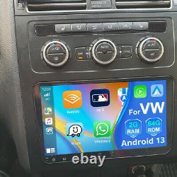 For VW GOLF MK5 MK6 9 Apple Carplay Car Stereo Radio Player GPS Android 13 64GB