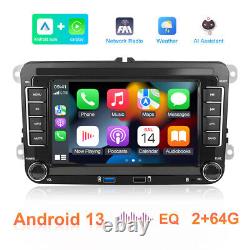 For VW GOLF Polo MK6 7 Apple Carplay Car Stereo Radio Android 13 Player GPS 64G