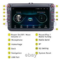 For VW Golf Passat Caddy Polo 8 Carplay Car Stereo Radio Android 12 GPS Player