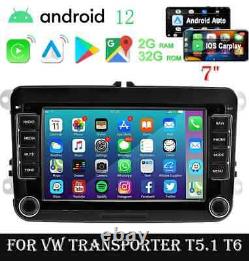 For VW Transporter T5.1 T6 Apple Carplay Car Stereo Radio Android 12 Player 32GB