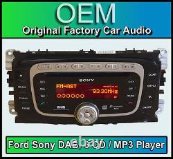 Ford Focus DAB radio with 6 Disc CD MP3 player, Ford Sony car stereo + Code