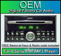 Ford Transit Sony CD player, Ford car stereo radio, AUX Compatible + Code & Keys