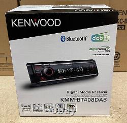Kenwood Car Stereo USB Mechless Media Player Bluetooth DAB Radio KMM-BT408DAB