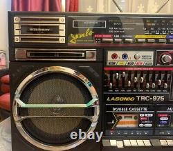 Lasonic TRC-975 Boombox Stereo Radio Cassette Player Recorder Tested Used