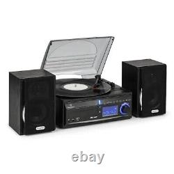 Multimedia Stereo System Vinyl Turntable CD Player USB MP3 Recording FM Radio