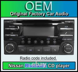 Nissan radio CD player Bluetooth stereo with radio code 281853VV1A AGC-3220YF-A