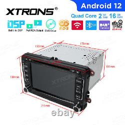OBD+7 Android 12 Car GPS Stereo Radio CD DVD Player Head Unit For VW SEAT Skoda