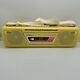 Panasonic Rx-fm14 Stereo Radio Cassette Recorder Tape Player Yellow Vintage 80's