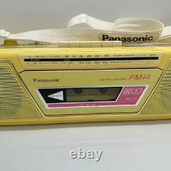 Panasonic RX-FM14 Stereo Radio Cassette Recorder Tape Player Yellow Vintage 80's