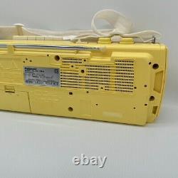 Panasonic RX-FM14 Stereo Radio Cassette Recorder Tape Player Yellow Vintage 80's