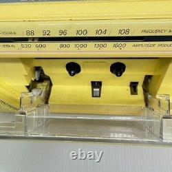 Panasonic RX-FM14 Stereo Radio Cassette Recorder Tape Player Yellow Vintage 80's