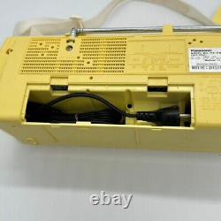 Panasonic RX-FM14 Stereo Radio Cassette Recorder Tape Player Yellow Vintage 80's