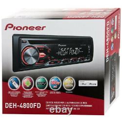 Pioneer DEH-4800FD 400 Watts Single Din USB CD MP3 AUX Car Stereo Radio Player