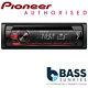 Pioneer Deh-s110ub Single Din Usb Cd Mp3 Aux Car Stereo Radio Player Red Display