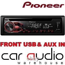 Pioneer DEH- USB CD MP3 AUX In 1 Pre Out Car Stereo Radio Player Red Display
