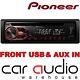 Pioneer Deh- Usb Cd Mp3 Aux In 1 Pre Out Car Stereo Radio Player Red Display