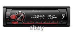 Pioneer Mvh-s110ub Single Din Car Stereo Radio Usb Aux Player 1 Rca Red Display