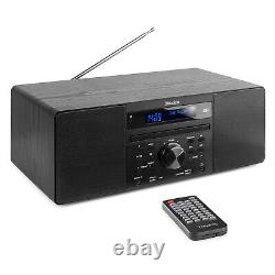 Prato DAB+ Digital Radio Stereo Bluetooth Speaker with CD Player, Clock, Black