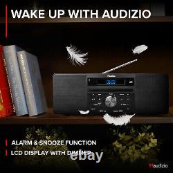 Prato DAB+ Digital Radio Stereo Bluetooth Speaker with CD Player, Clock, Black