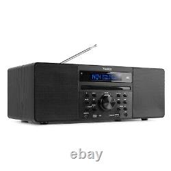 Prato DAB+ Digital Radio Stereo Bluetooth Speaker with CD Player, Clock, Black