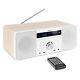 Prato Dab+ Digital Radio Stereo Bluetooth Speaker With Cd Player, Clock, White
