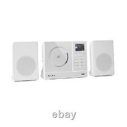 Radio Internet CD Player Bluetooth Player Stereo System DAB+ Alarm Spotify White