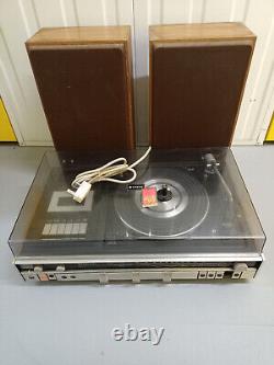 Sanyo GXT4540K Solid State Stereo Radio Record Player Casset Tape with speakers