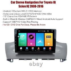 Sat Nav Car Radio Player Stereo For Toyota IQ Scion IQ 2008-2016 Carplay Camera