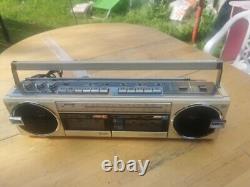 Sharp QT-77 radio twin cassette player stereo. Working, Please Do Read