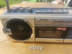 Sharp QT-77 radio twin cassette player stereo. Working, Please Do Read