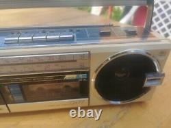 Sharp QT-77 radio twin cassette player stereo. Working, Please Do Read
