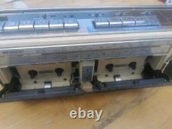 Sharp QT-77 radio twin cassette player stereo. Working, Please Do Read