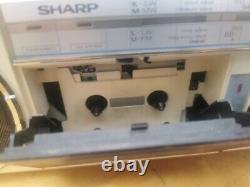 Sharp QT-77 radio twin cassette player stereo. Working, Please Do Read