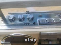 Sharp QT-77 radio twin cassette player stereo. Working, Please Do Read