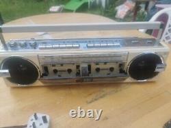 Sharp QT-77 radio twin cassette player stereo. Working, Please Do Read