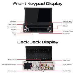 Single 1DIN 7 Flip Out Car Stereo BT CarPlay FM Radio Touch Screen MP5 Player