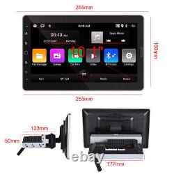 Single 1Din 10.1 Rotatable Car Stereo Radio Android 11 GPS Navi Wifi MP5 Player