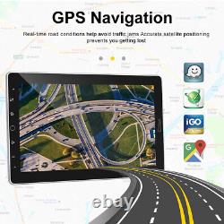 Single 1Din 10.1 Rotatable Car Stereo Radio Android 11 GPS Navi Wifi MP5 Player