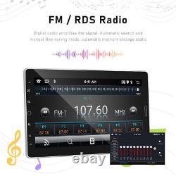 Single 1Din 10.1 Rotatable Car Stereo Radio Android 11 GPS Navi Wifi MP5 Player