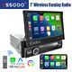 Single 1 Din 7 Carplay Android Auto Car Stereo Player Fm Radio Flip Out Screen